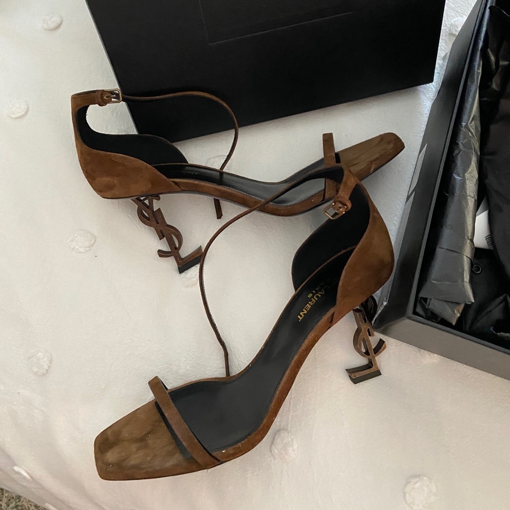 Ysl Opyum ankle strap heels 85mm—— sold